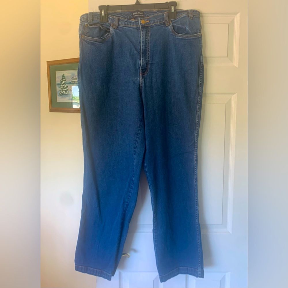 John Blair Men's Jeans Relaxed Fit Blue Jeans Sz 40L